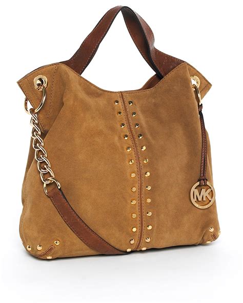 michael kors brown bag ebay|brown suede Michael Kors handbags.